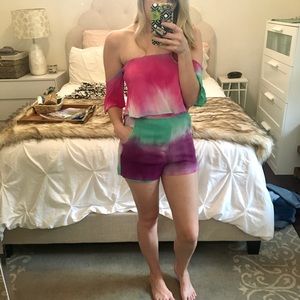 Adorable Loveriche Pink Ty-die Romper